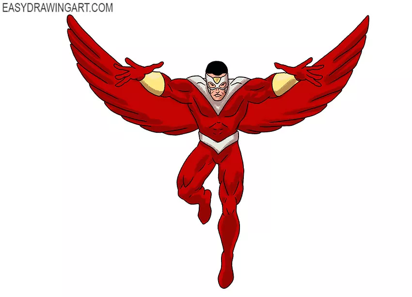 falcon drawing cartoon