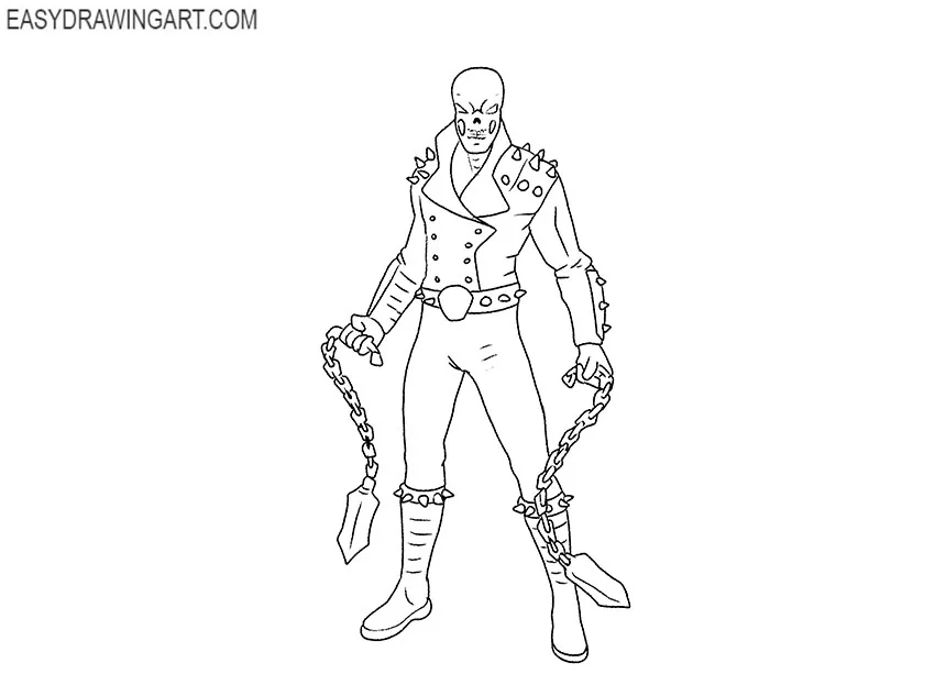 Free Printable Ghost Rider Spikes Coloring Page for Adults and Kids -  Lystok.com