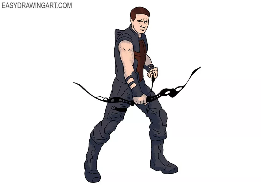 easy hawkeye drawing