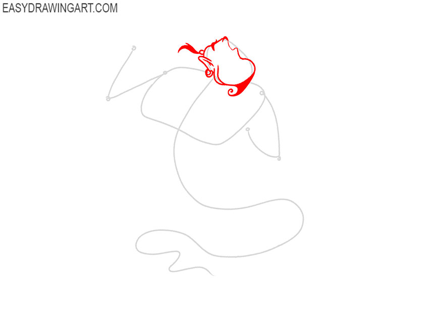 how to draw the genie lamp from aladdin