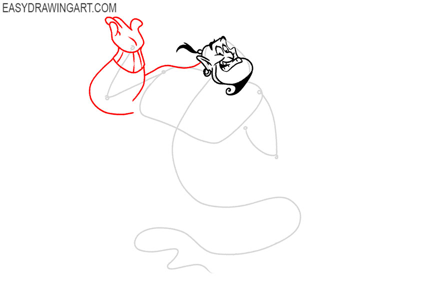 how to draw the genie disney