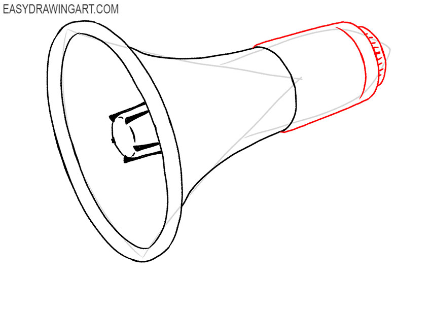 megaphone drawing easy