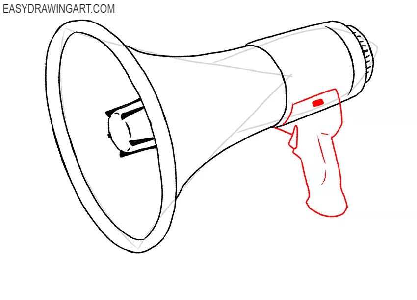 How to Draw a Megaphone Easy Drawing Art