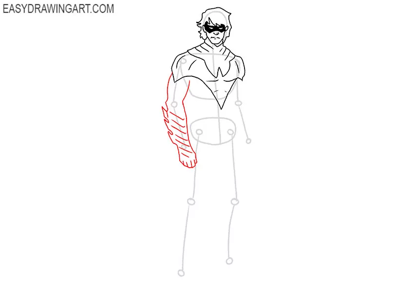 nightwing drawing step by step