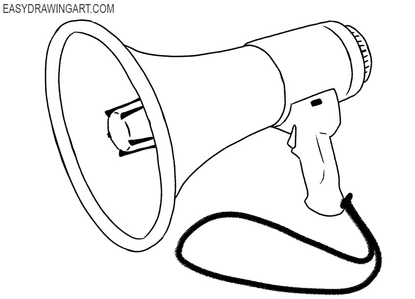 cartoon megaphone drawing