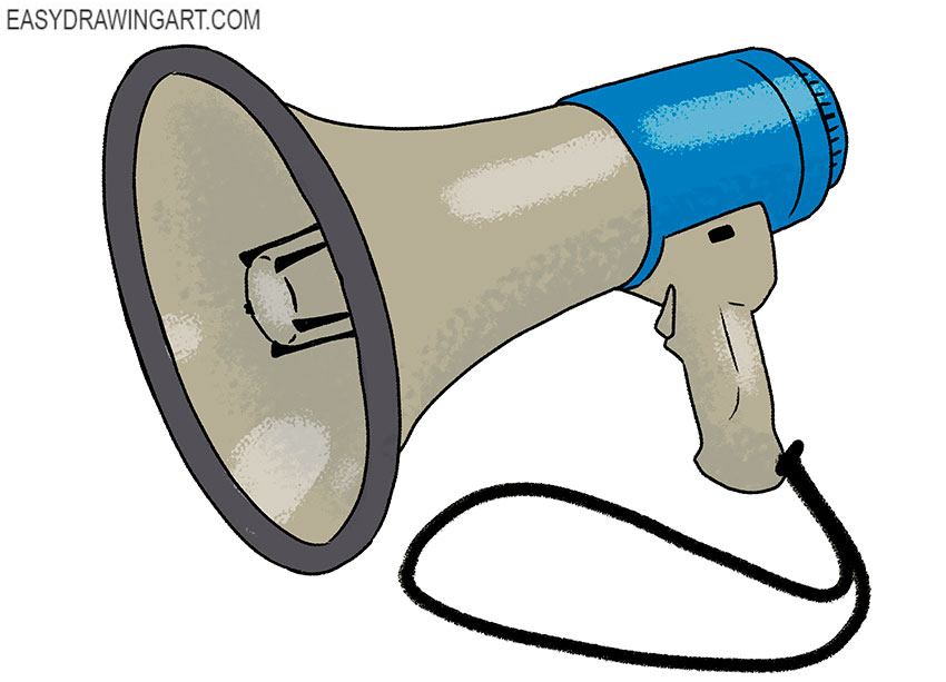 simple drawing of a megaphone