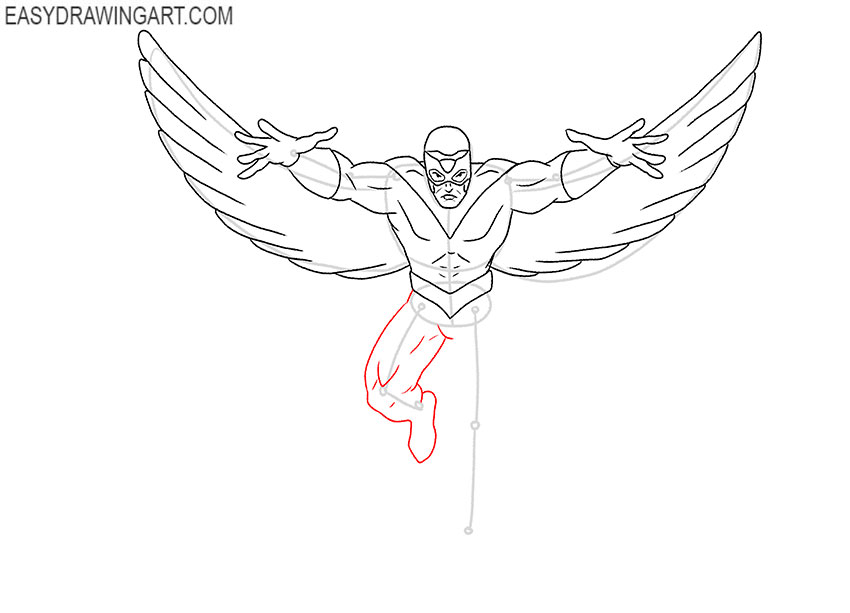 falcon marvel cartoon drawing