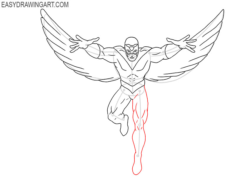 marvel falcon drawing