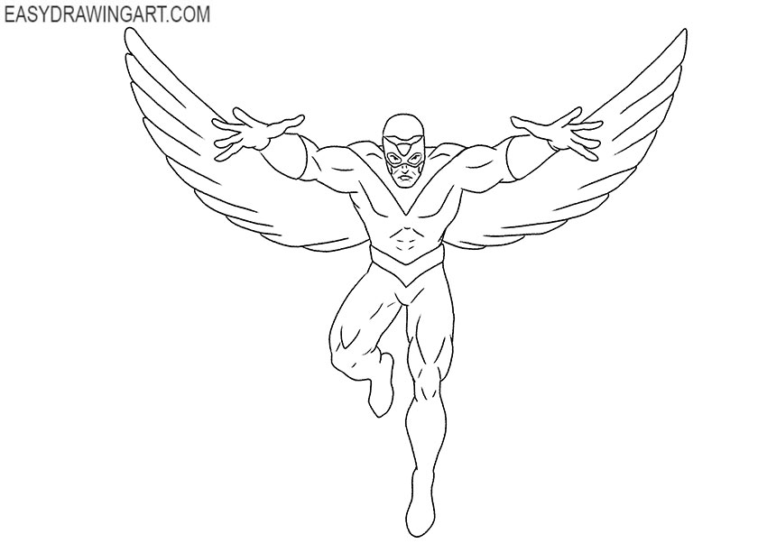 falcon marvel drawing
