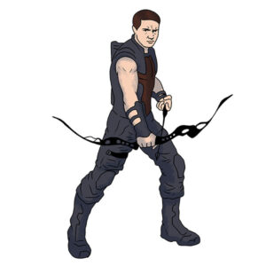 how to draw hawkeye