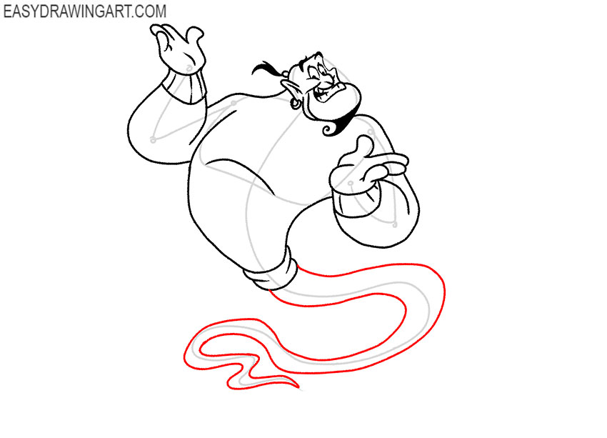 realistic genie drawing