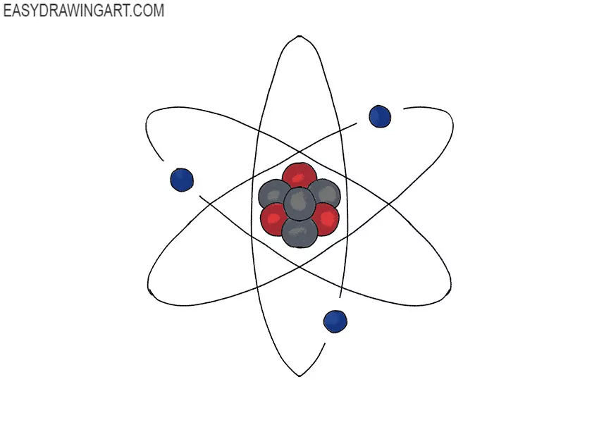 How to Draw an Atom Easy Drawing Art