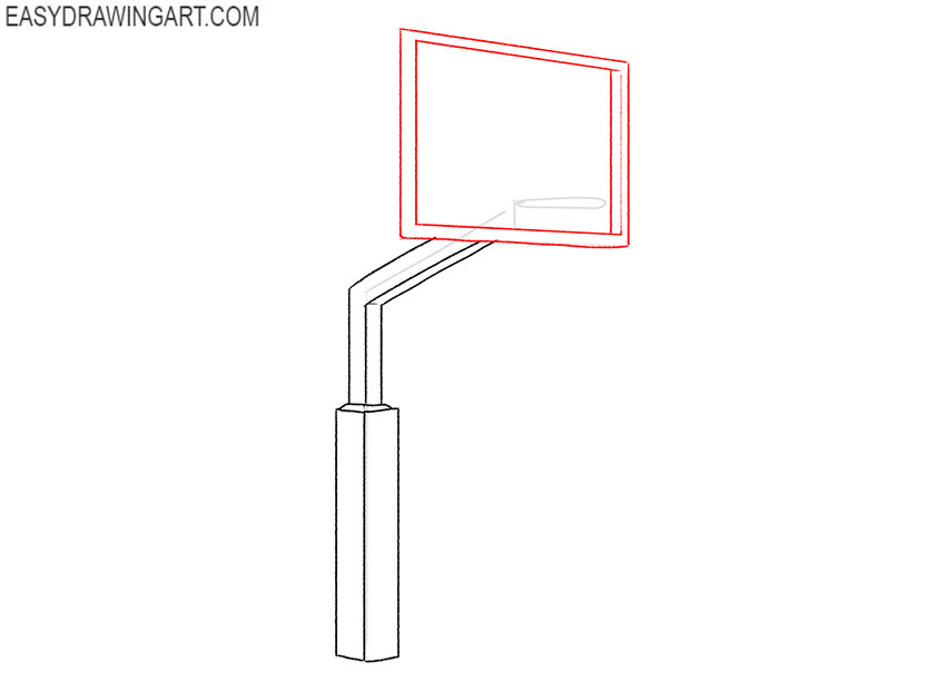 how to draw a basketball hoop with pencil