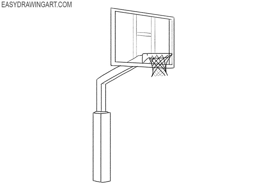 basketball hoop drawing lesson