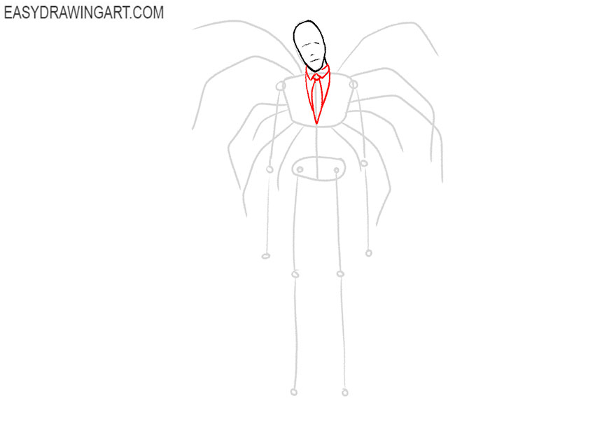 how to draw slenderman suit