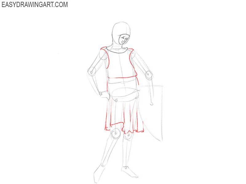 Draw the medieval garment