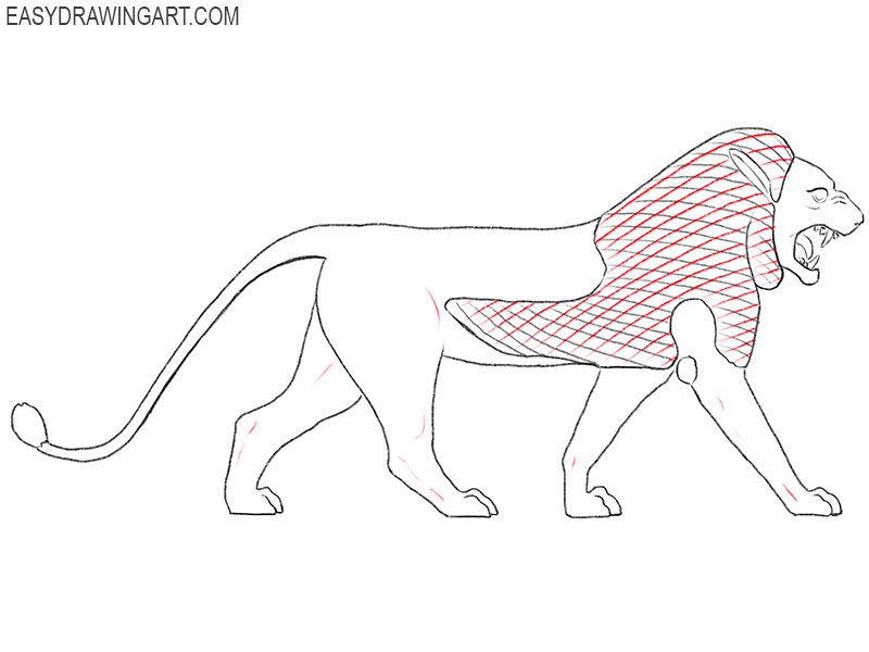 Complete the stylization of the mane