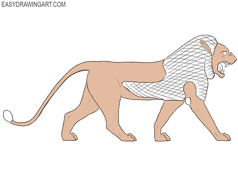 Start adding color to the Mesopotamian artwork