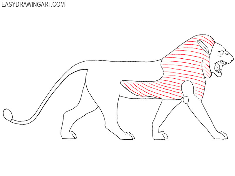 Create the texture of the mane