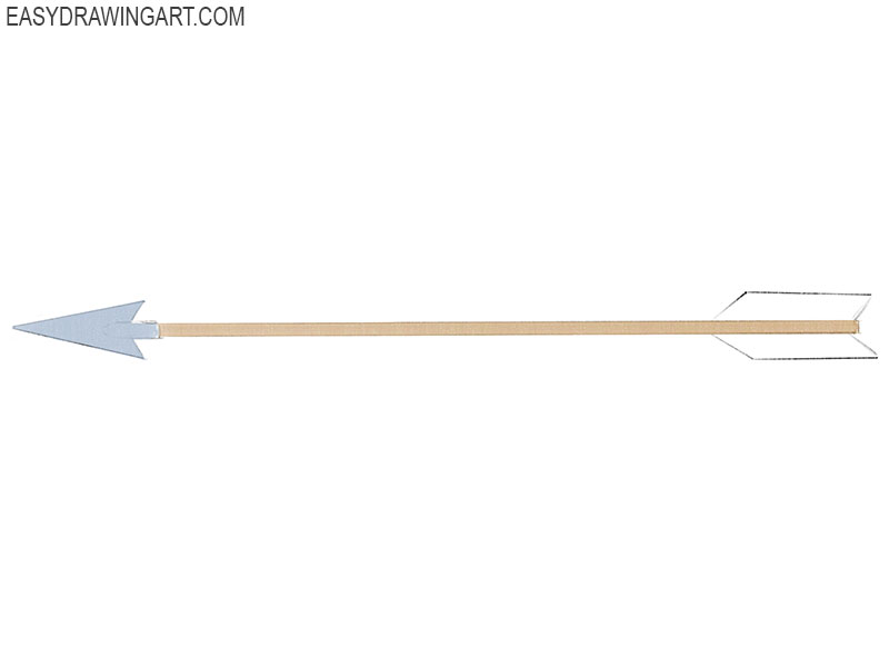 painting the tip of the arrow