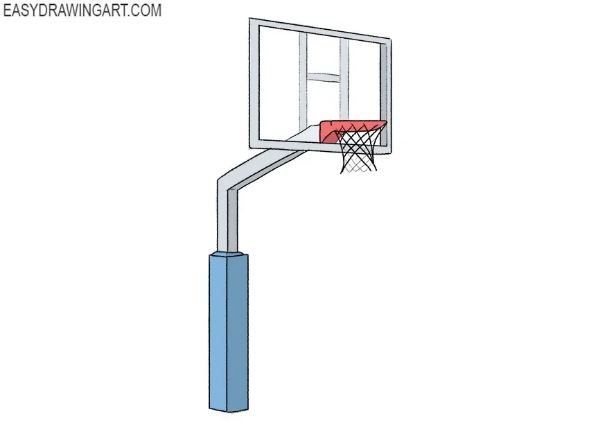 How to draw a basketball hoop feature image