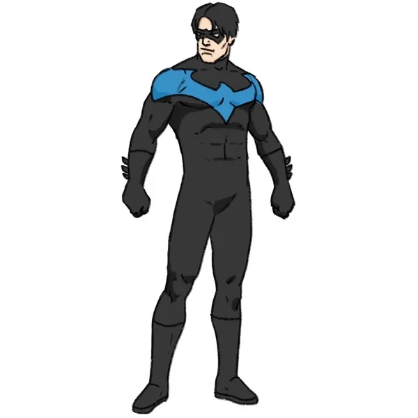 How to draw Nightwing cover image