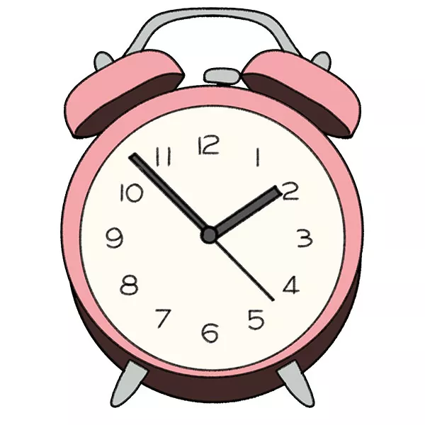 How to draw an alarm clock cover image