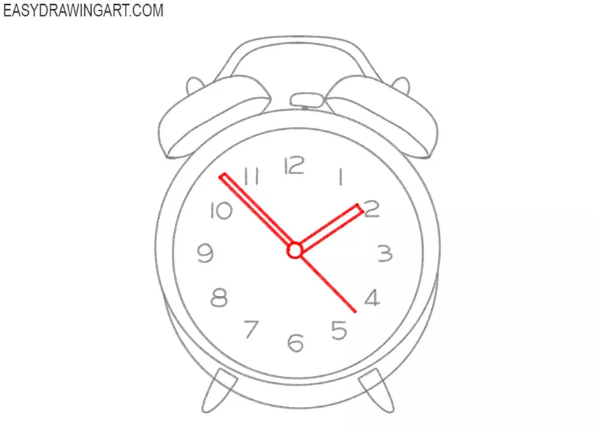 Draw The Hands of the Alarm Clock