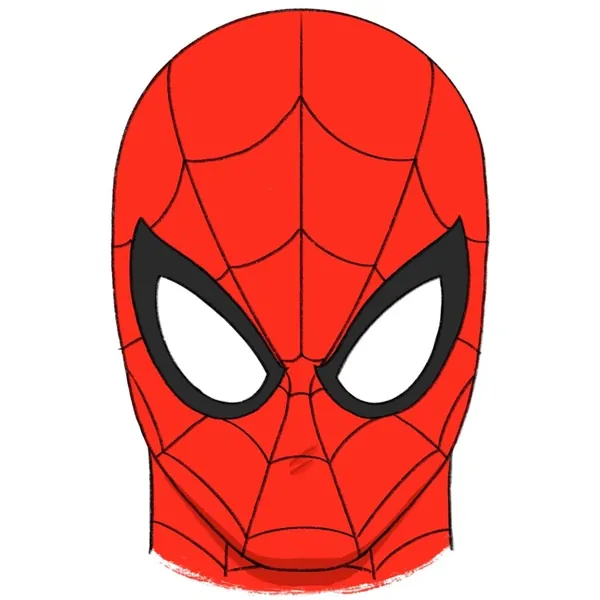 How to draw spider man head cover image