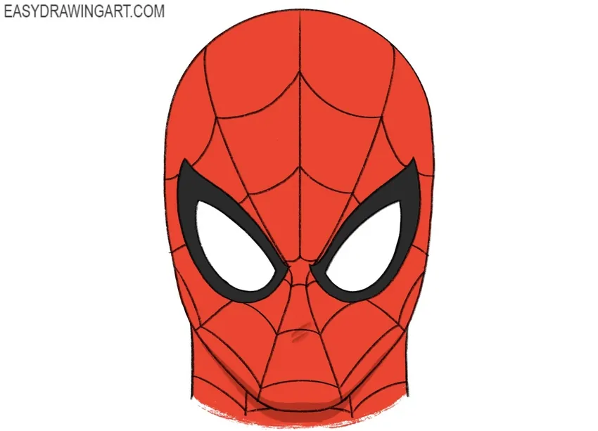 How to draw spider man head feature image