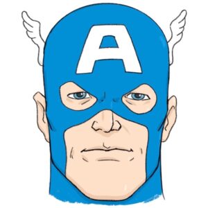 How to draw captain Americas head cover image