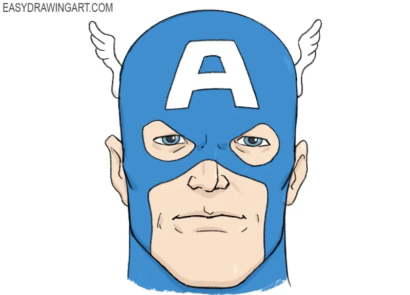 How to draw captain Americas head feature image