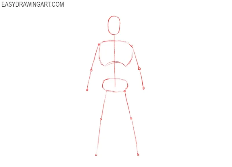 Draw the Human Torch’s basic structure