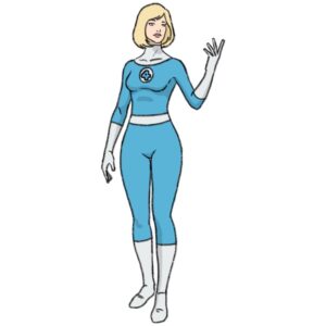 How to draw the Invisible Woman cover image
