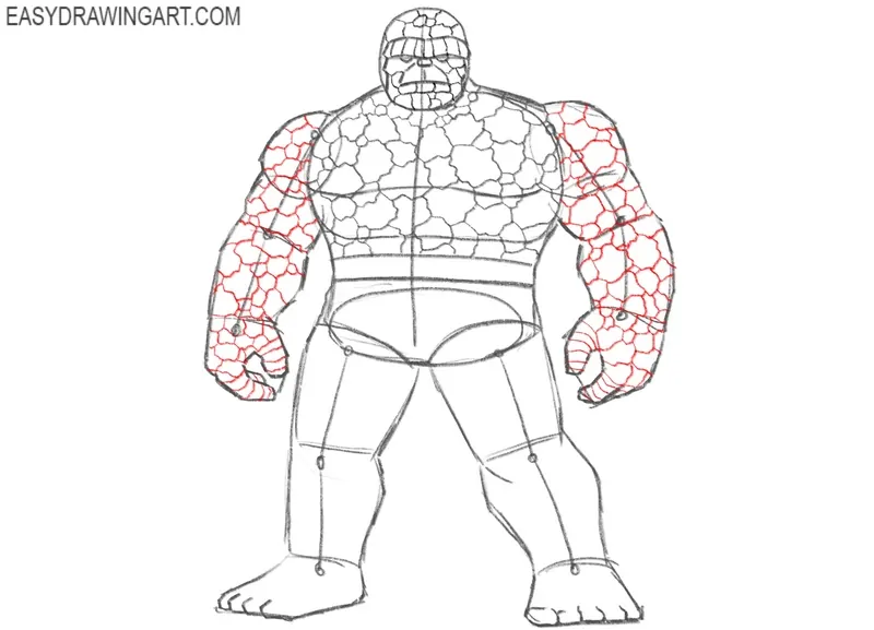 Draw texture on the Thing’s arms