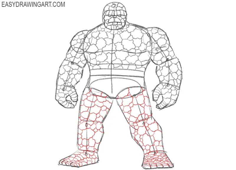 Fill the lower body with stone pattern