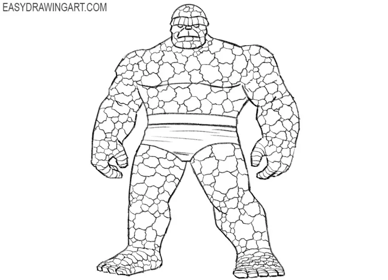 Outline the complete figure of the Thing