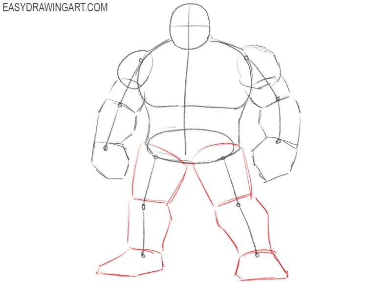 Outline the lower body