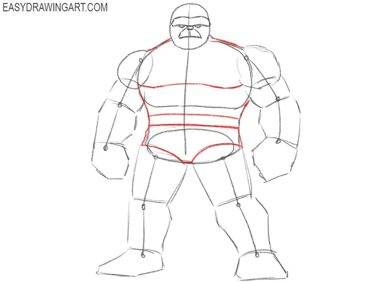 Detail the torso of the Thing