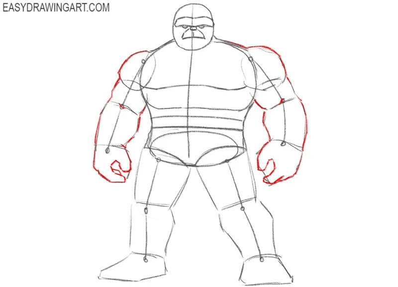 Add final contours to the arms