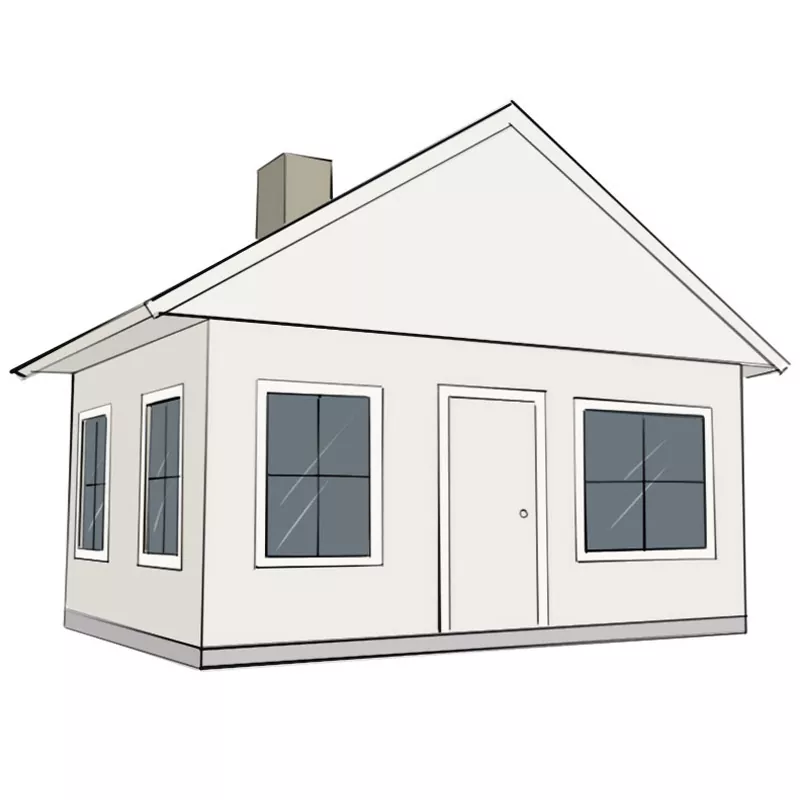 How to draw a house.
