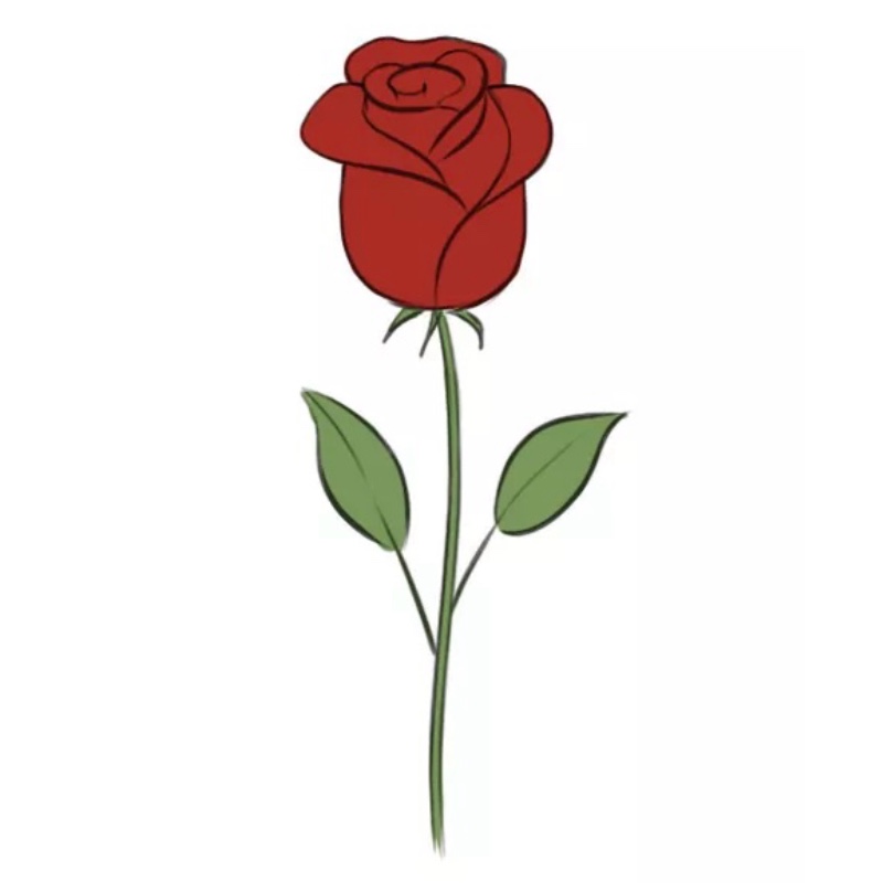How to draw a rose.